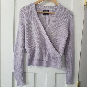 Abercrombie & Fitch Knit Wrap Style Sweater Lilac Sz XXS